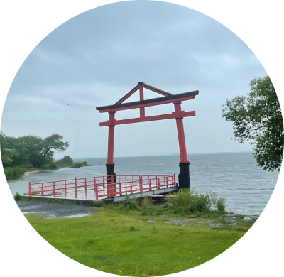 Sakamoto Castle Ruins Park tori gate